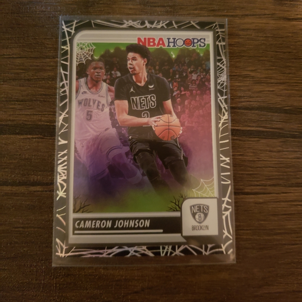 🏀 Haunted Hoops Cameron Johnson Spider Web Hologram Card 🕸